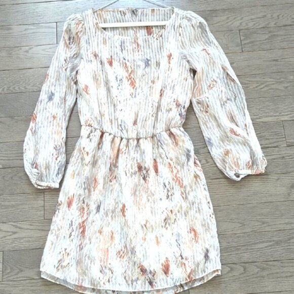 White House Black Market Elegant Multicolor Pleated Dress With Stretch - Sz 0-4 - Picture 4 of 10